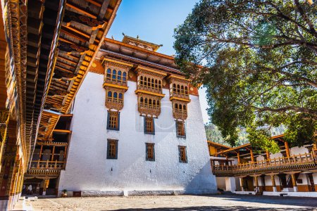 Punakha Dzong, Bhutan. ist das Verwaltungszentrum des Bezirks Punakha in Punakha, Bhutan. 