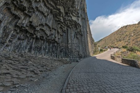 Garni Gorge, Armenia - June 24, 2023: Portion of the Garni Gorge is typically referred to as the "Symphony of the Stones". Caucasus region.