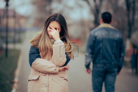 Photo for Sad Upset Woman Crying After a Painful Break-up - Royalty Free Image