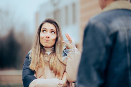 Woman Tired of The Endless Explanations of her Boyfriend