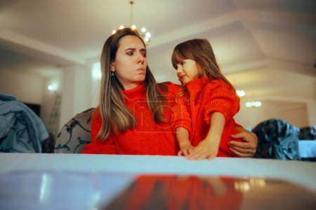 Photo for Mother and Toddler Daughter Getting Angry at Each Other - Royalty Free Image