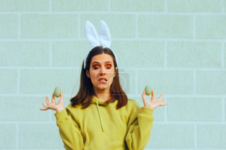 Woman Trying to Keep Calm During Easter Time