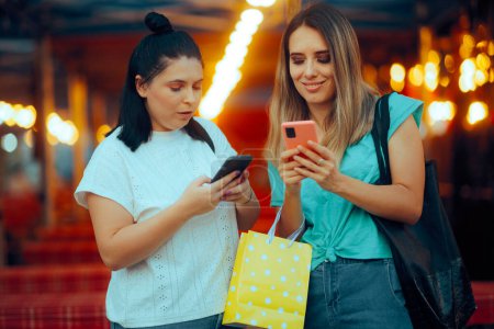 Téléchargez les photos : Les amis se rencontrent mais s'ignorent les uns les autres en envoyant des SMS - en image libre de droit