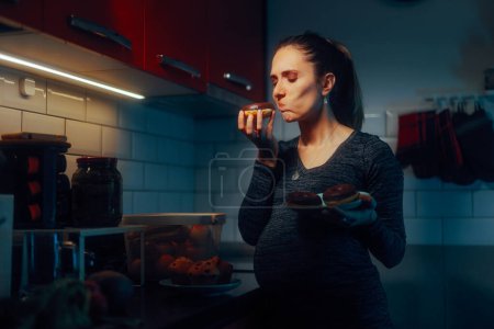 Pregnant Woman Not In the Mood to Eat a Doughnut