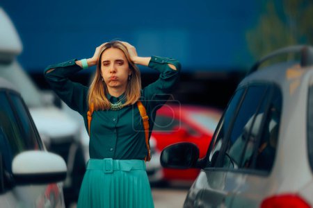 Worried Driver Unable to Enter her Own Car Having Jammed Doors