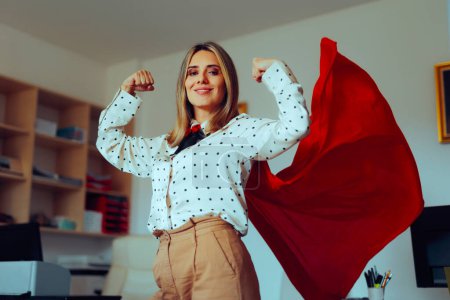 Photo for Strong Superhero Manager Feeling Powerful and Invincible - Royalty Free Image