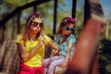 Photo for Mom Scolding her Stubborn Daughter Being Upset - Royalty Free Image