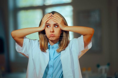 Stressed research Scientist feeling Overwhelmed in the Laboratory