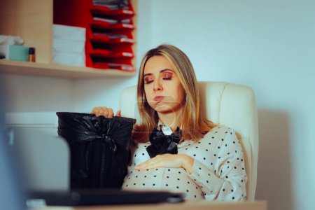 Mother to be Suffering from Nausea in the Office 