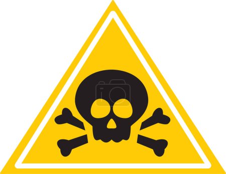 Illustration for Danger Poison Sign Alert Emblem Vector Icon illustration - Royalty Free Image