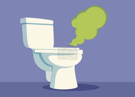 Bol de toilette malodorant Illustration conceptuelle vectorielle Caricature