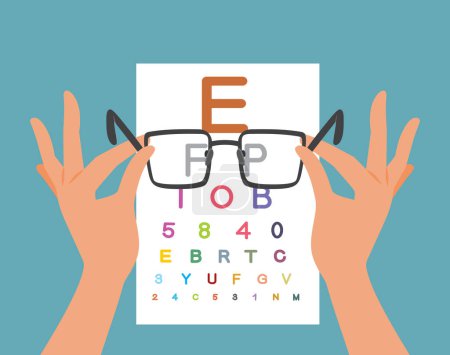 Eyeglasses Wearer Unable to See Colors Properly Vector Illustration