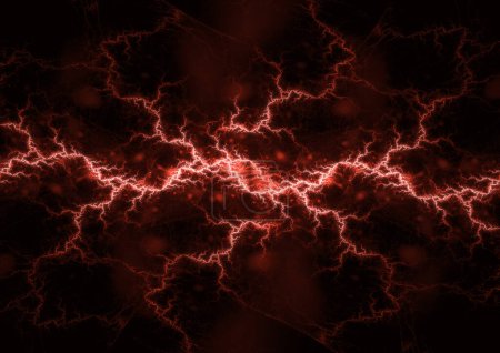 Photo for Burning hotplasma lightning, abstract energy and electricity background - Royalty Free Image