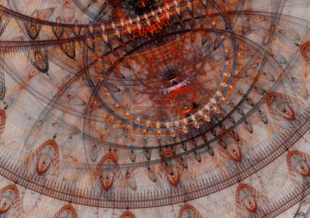 Photo for Cogwheel fractal, steampunk design - Royalty Free Image