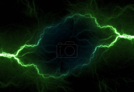 Photo for Blue lightning and plasma background, abstract energy and electrical background - Royalty Free Image