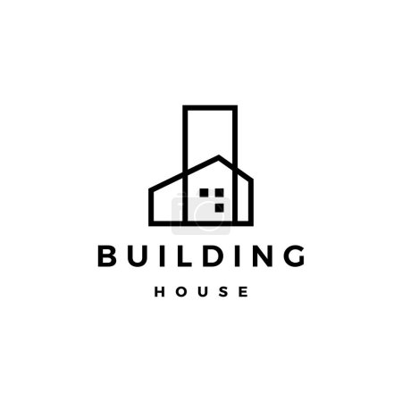Ilustración de Casa casa hipoteca techo arquitecto logo vector icono ilustración - Imagen libre de derechos