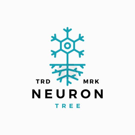 Illustration for Neuron tree root natural logo vector icon illustration - Royalty Free Image