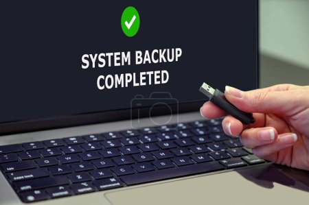 Photo for Backup to removable media. creating additional copies of the data. - Royalty Free Image