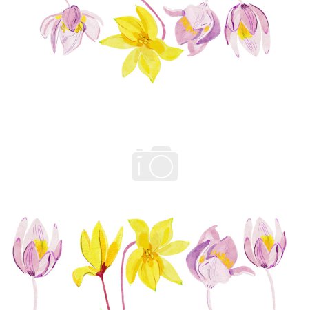 Téléchargez les photos : Fond dessiné à la main avec des fleurs aquarelles. Carte de mariage. - en image libre de droit