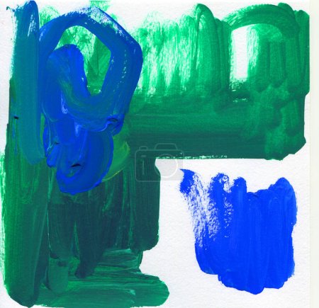 Foto de Fondo abstracto dibujado a mano azul y verde. - Imagen libre de derechos