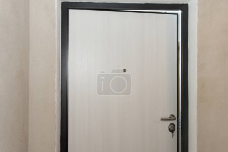 Photo for Modern Metal Looking Front Door - Very Sturdy Steel Door - Royalty Free Image