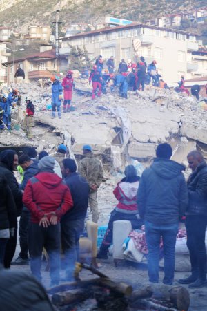 Photo for Antakya, Hatay, Turkey - February 10th, 2023: Turkey Earthquake, Kahramanmaras, Gaziantep, Adana, Hatay, Adiyaman February 2023, Earthquake Scenes - Royalty Free Image