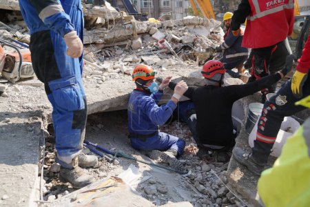 Photo for Antakya, Hatay, Turkey - February 11th, 2023: Turkey Earthquake, Kahramanmaras, Gaziantep, Adana, Hatay, Adiyaman February 2023, Earthquake Scenes - Royalty Free Image