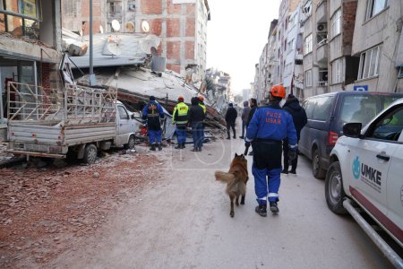 Photo for Antakya, Hatay, Turkey - February 12th, 2023: Turkey Earthquake, Kahramanmaras, Gaziantep, Adana, Hatay, Adiyaman February 2023, Earthquake Scenes - Royalty Free Image