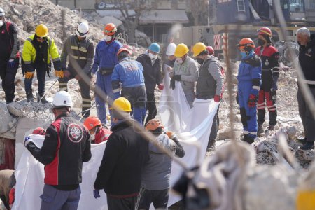 Photo for Antakya, Hatay, Turkey - February 13th, 2023: Turkey Earthquake, Kahramanmaras, Gaziantep, Adana, Hatay, Adiyaman February 2023, Earthquake Scenes - Royalty Free Image