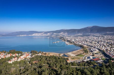 Photo for Aerial view a summer site from Didim Akbuk Turkey. - Royalty Free Image