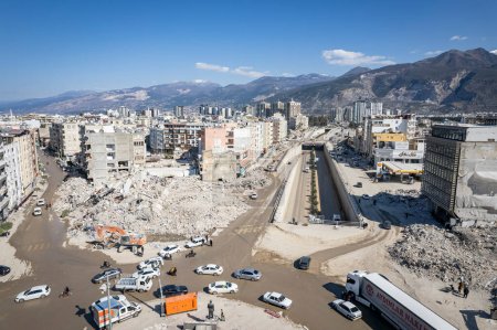 Turquie tremblement de terre, kahramanmaras, gaziantep, adana, Hatay, adiyaman Février 2023, scènes de tremblement de terre