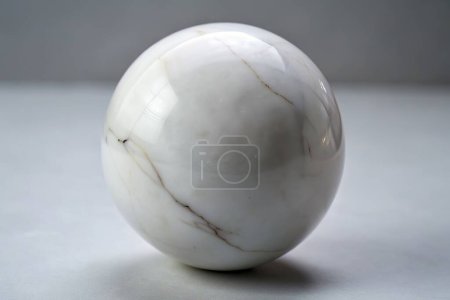 Balle en marbre blanc sur fond clair
