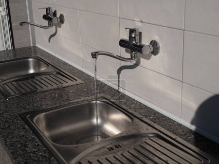 Faucet for washing dishes and fruits in summer camping