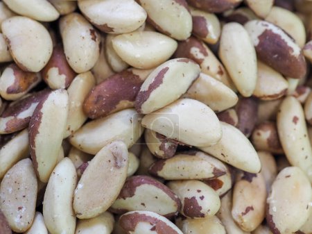Brazil Nuts on a Market Counter: A Symbol of Energy and Health