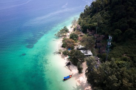 Photo for Aerial view of Koh Kradan island in Trang, Thailand, south east asia - Royalty Free Image