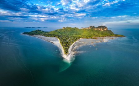 Aerial view of koh Mook or koh Muk island, in Trang, Thailand, south east asia