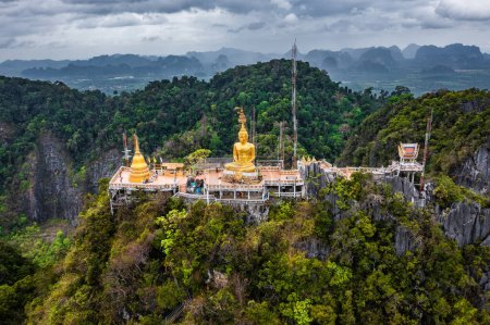 Photo for Aerial view of Wat Tham Suea or Tiger Cave Temple in Krabi, Thailand, south east asia - Royalty Free Image