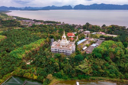Photo for Aerial view of Wat Laem Sak temple in Krabi province, Thailand, south east asia - Royalty Free Image