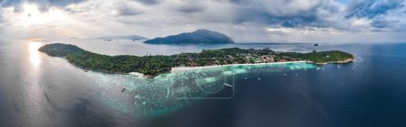 Photo for Aerial view of Pattaya Beach in Koh Lipe, Satun, Thailand, south east asia - Royalty Free Image