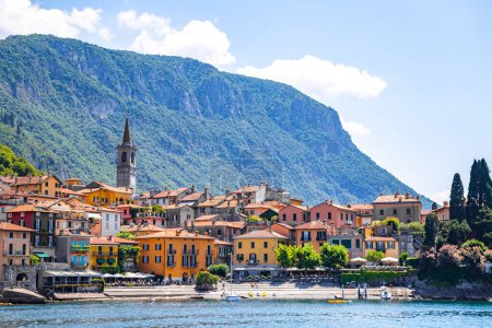Téléchargez les photos : Street view of Varenna town in Como lake in the Province of Lecco in the Italian region Lombardy. High quality photo - en image libre de droit