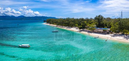 Photo for Aerial view of Gili Meno in Lombok, Bali, Indonesia, south east asia - Royalty Free Image