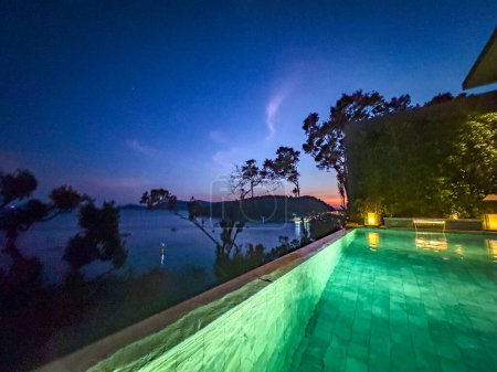 Pool view in Ao Yon beach in Phuket, Thailand, south east asia