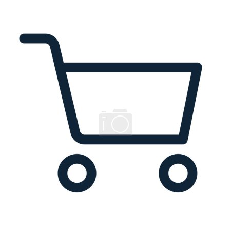 Ilustración de Icono de carrito de compras. Compra el símbolo. Icono de contorno de interfaz web UI. 48 48 píxeles perfecto. Señal de comercio electrónico al por menor. Ilustración vectorial - Imagen libre de derechos