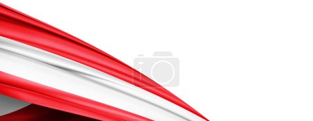 Foto de Austria flag of silk-3D illustration - Imagen libre de derechos