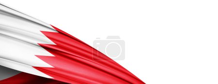 Téléchargez les photos : Bahrain flag of silk-3D illustration - en image libre de droit