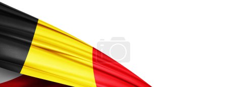 Téléchargez les photos : Belgium flag of silk-3D illustration - en image libre de droit