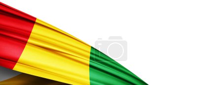 Foto de Guinea flag of silk-3D illustration - Imagen libre de derechos