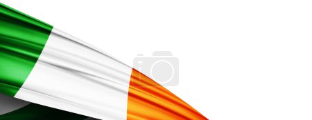 Foto de Ireland flag of silk-3D illustration - Imagen libre de derechos