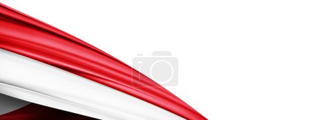 Foto de Indonesia flag of silk-3D illustration - Imagen libre de derechos