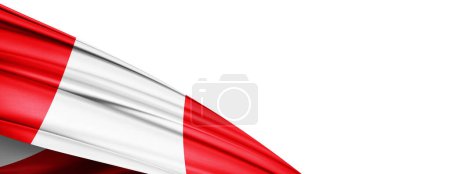 Foto de Bandera de Perú de seda-3D ilustración - Imagen libre de derechos